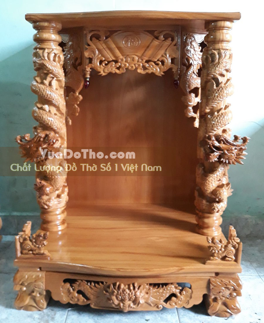 Bàn thờ thần tài ông địa cột rồng 81 x 108