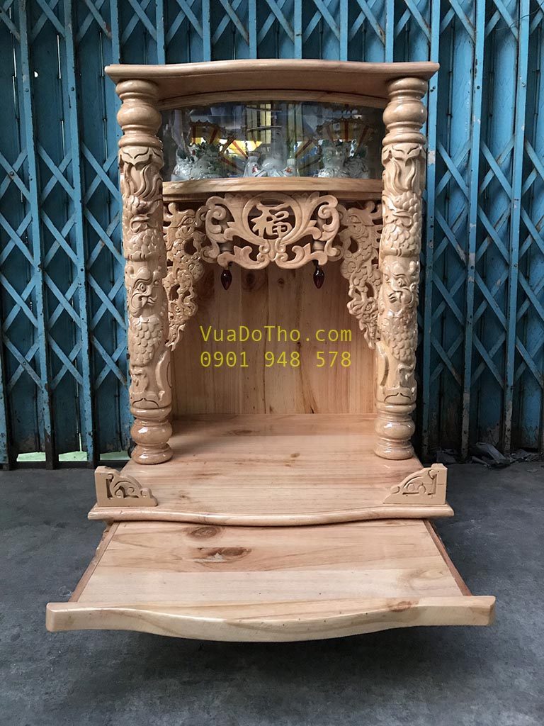 bàn thờ thần tài gỗ xoan đào