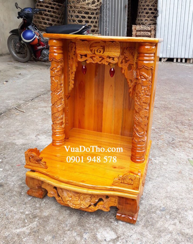 bàn thờ ông địa gỗ xoan đào giá rẻ