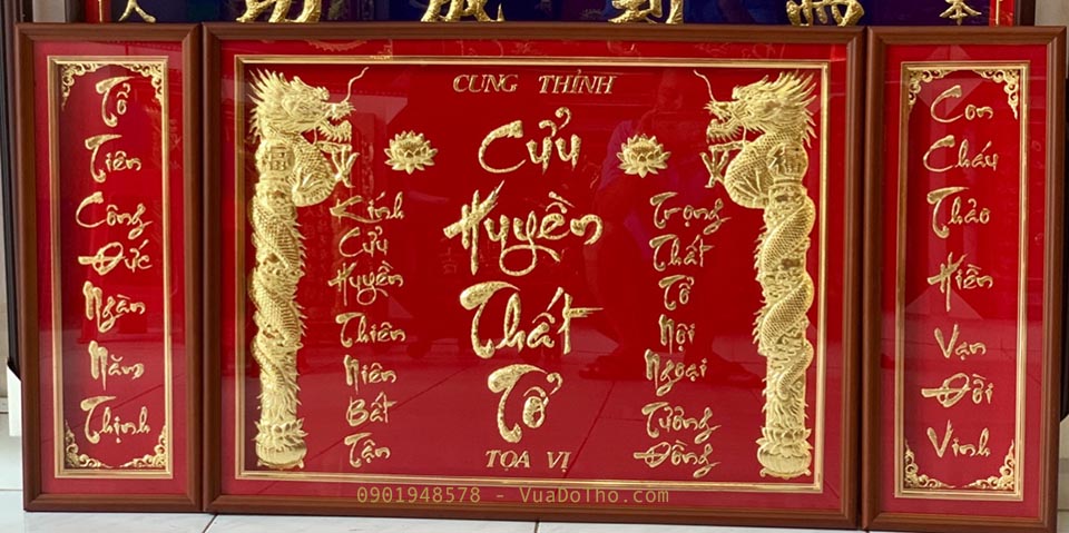 mẫu bài vị cửu huyền thất tổ đẹp